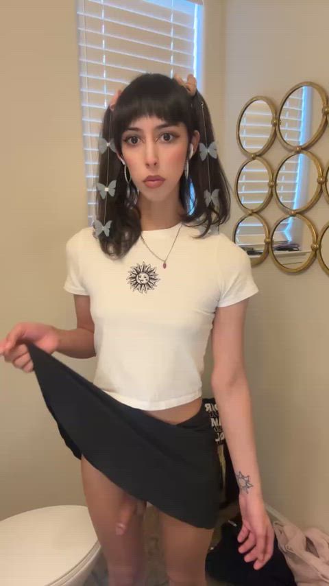 Amateur Cock Cute Homemade OnlyFans Solo Trans Trans Woman Porn GIF by dawnriveraxx