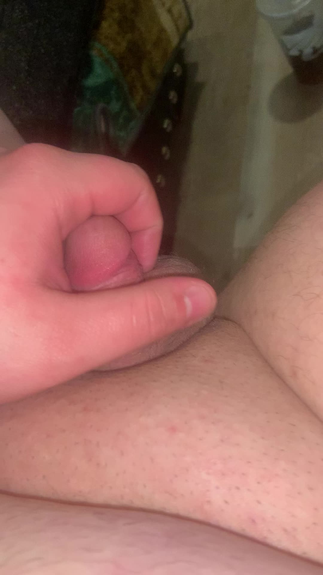 Edging on the couch. Fully shaved and soft. It’s so fun to touch