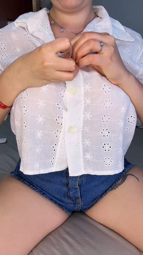 The last button is holding on for dear life