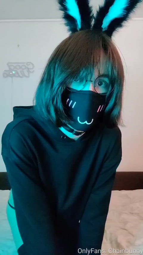 The dommy bunny you adopted wont stop jerking off~ 🐰💦