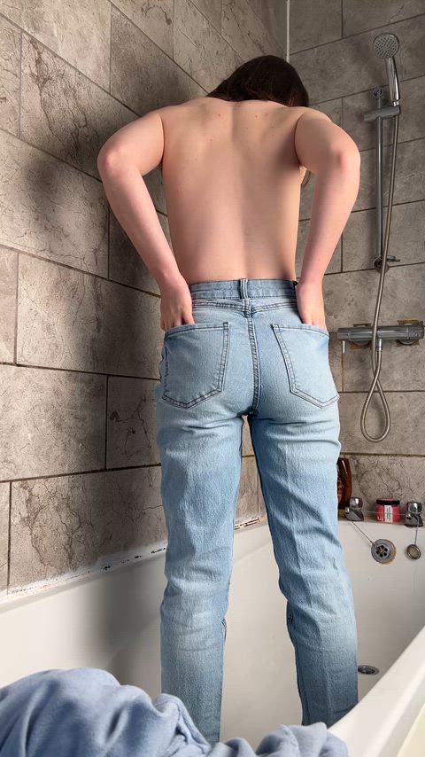 Jeans Pee Peeing Piss Pissing Teen Watersports Wetting Porn GIF by polly_rocket