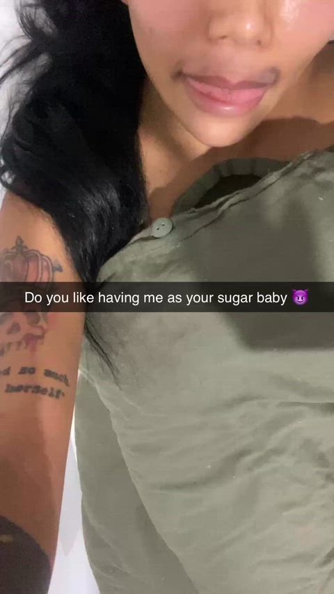 Young slut flirts with sugar daddy