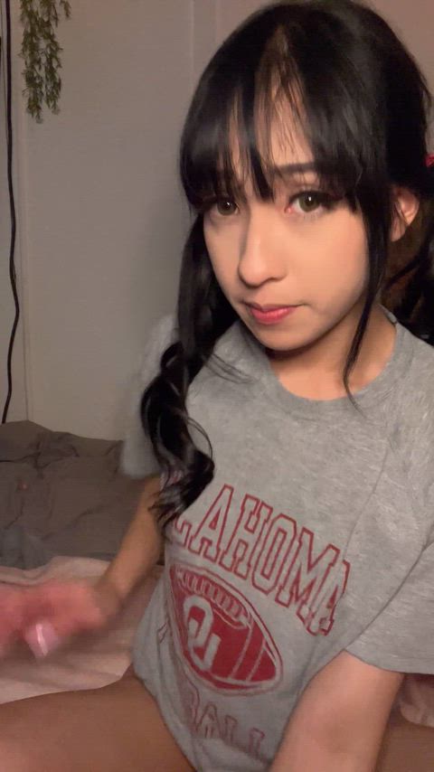 I look so tiny wearing your big shirt