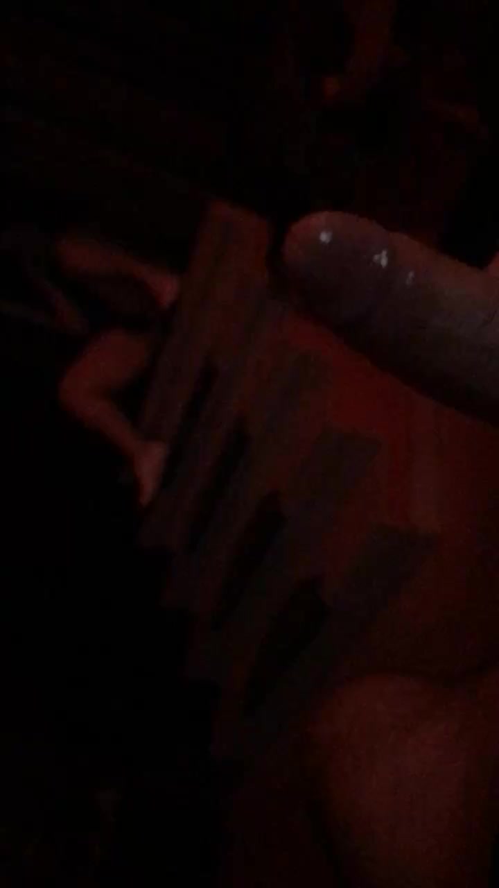 stroking my cock while she’s grounded