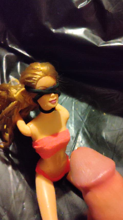 Barbie gets drenched in cum