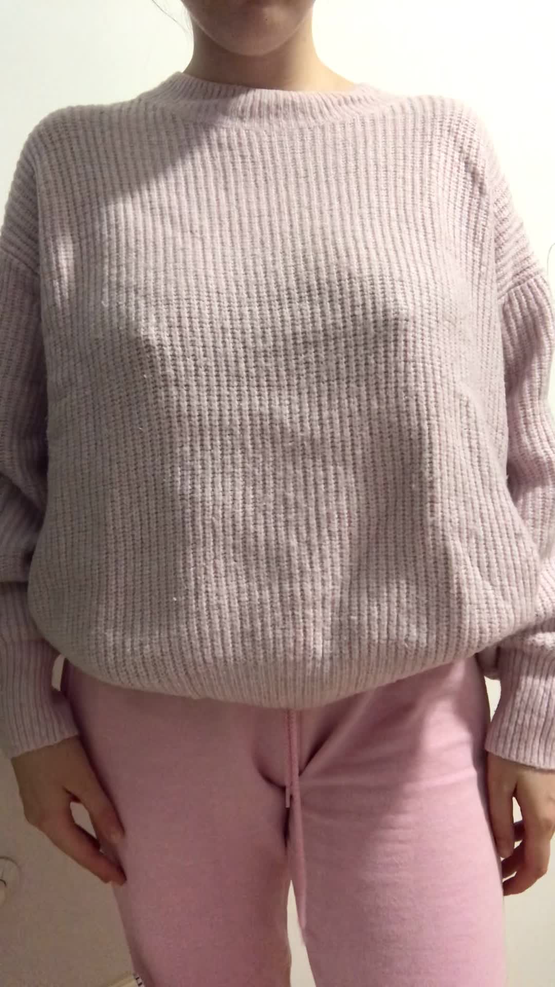 Big sweater, no bra kind of day :)