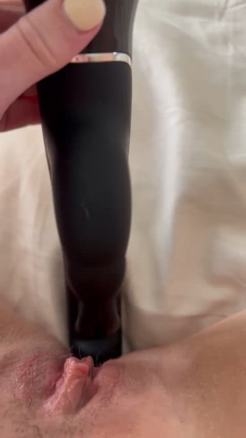 Black vibrator orgasm