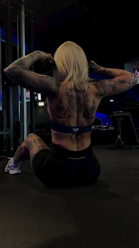 her gorgeous tattooed body is driving me crazy.