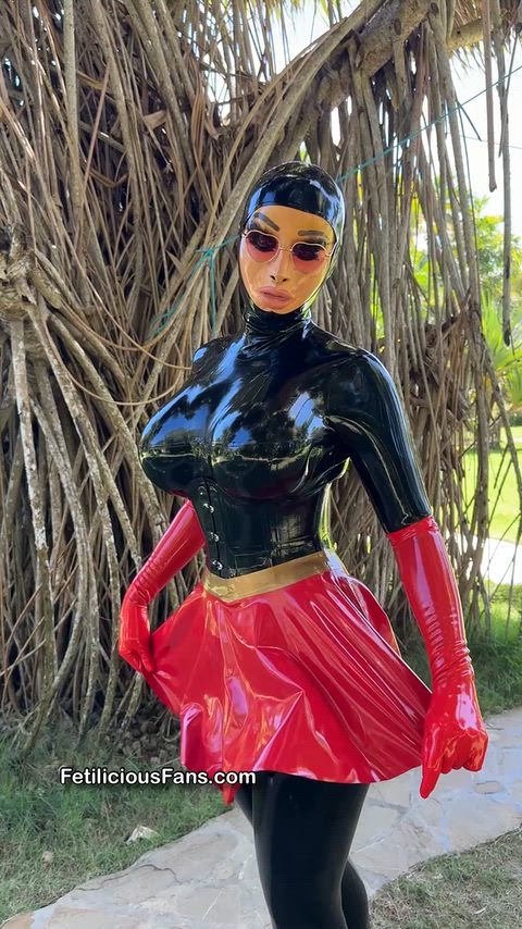 Big Tits Doll Fetish Kinky Latex Latex Gloves OnlyFans Rubber Solo Tits Porn GIF by missfetilicious
