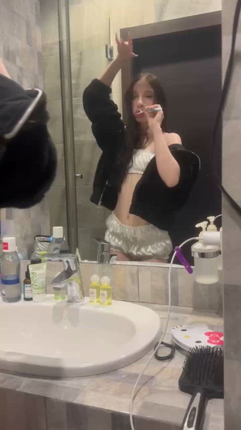 Amateur Anime Ass Babe Bathroom Brunette Cute Homemade NSFW Pussy Porn GIF by maariii