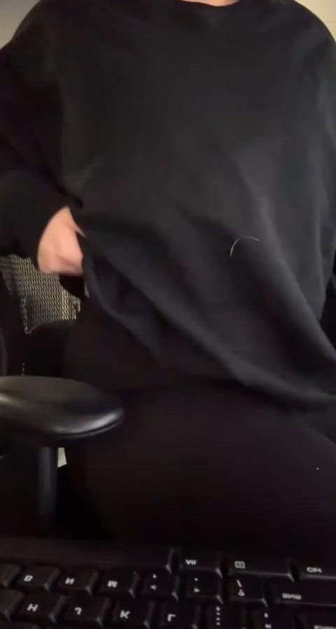 Throwback Thursday to when I actually pulled my titties out at WORK when my coworkers turned around