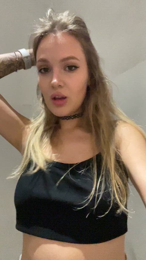 Amateur Babe Blonde Fitting Room Flashing Natural Tits Petite Sissy Teen Tits Porn GIF by immaybee3000