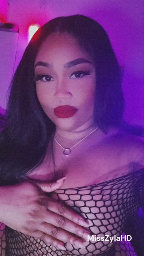 Amateur Ass Big Tits CamSoda Curvy Ebony Fishnet Homemade Thick Tits Porn GIF by camsoda