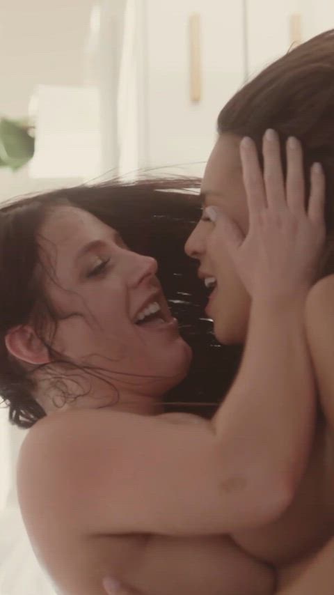 Angela White Autumn Falls Kissing Lesbian Lesbians Sucking Tits Porn GIF by dreamittoreality