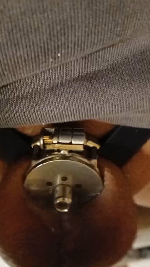 Chastity orgasms are the only way after 133 days caged.