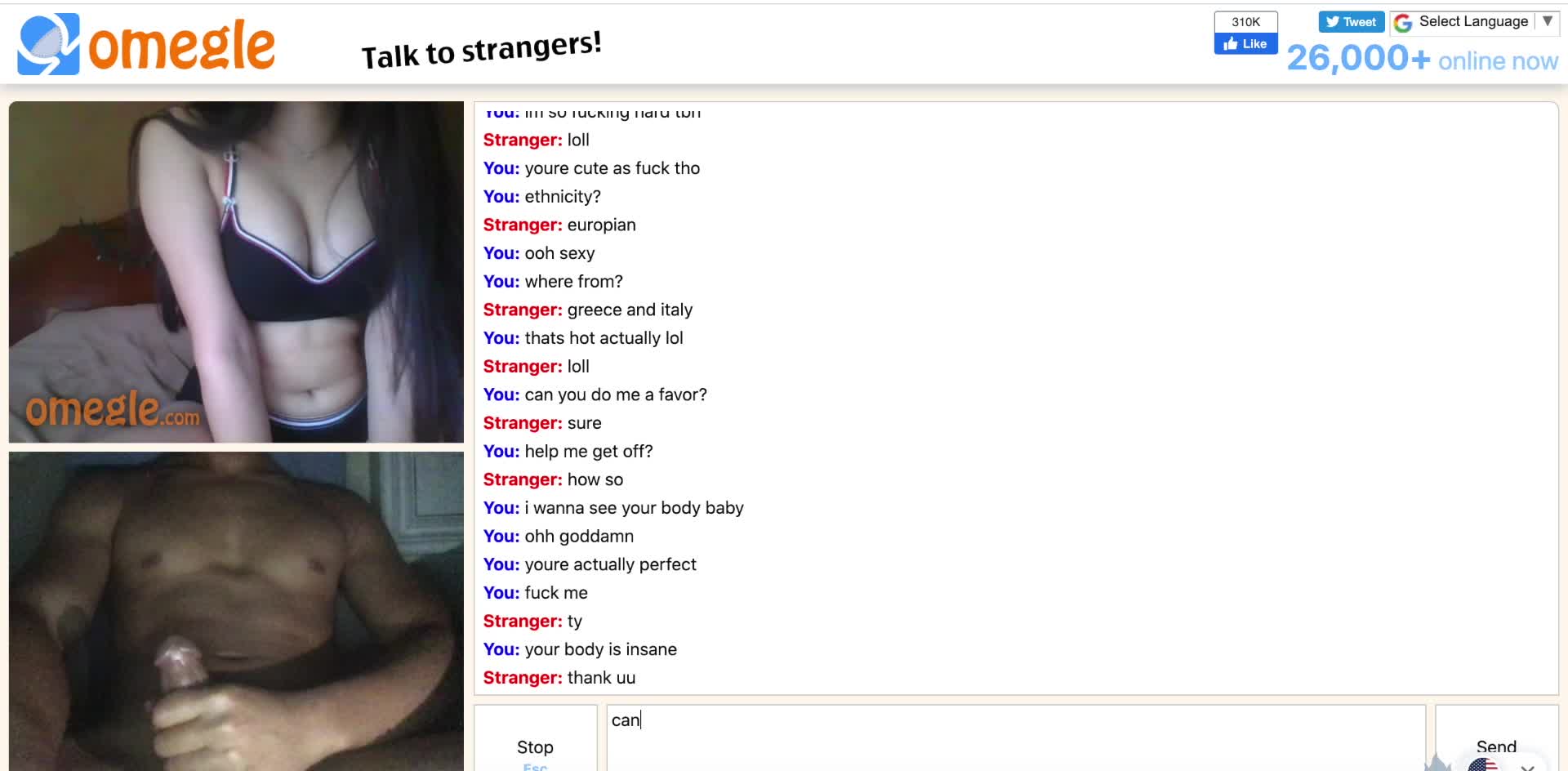 First win on moderated... Sadly the video cut out when she started to touch herself