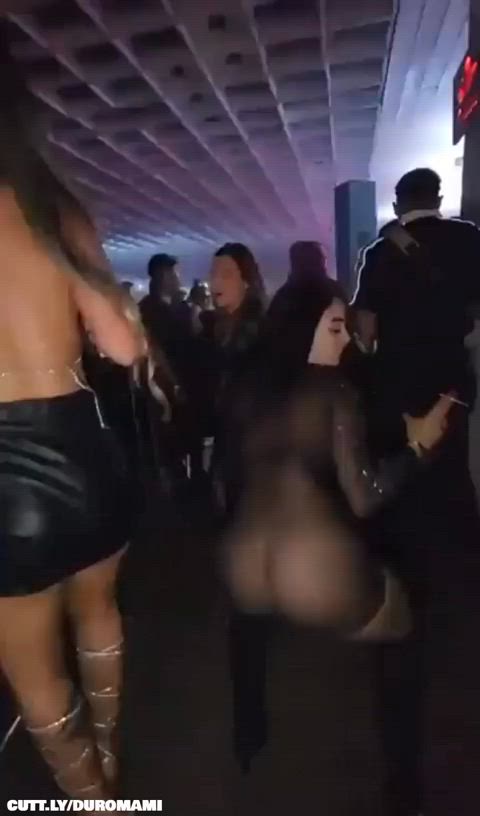 Amateur Big Ass Butt Plug Club Dancing Dress Party Public See Through Clothing Porn GIF by duromami