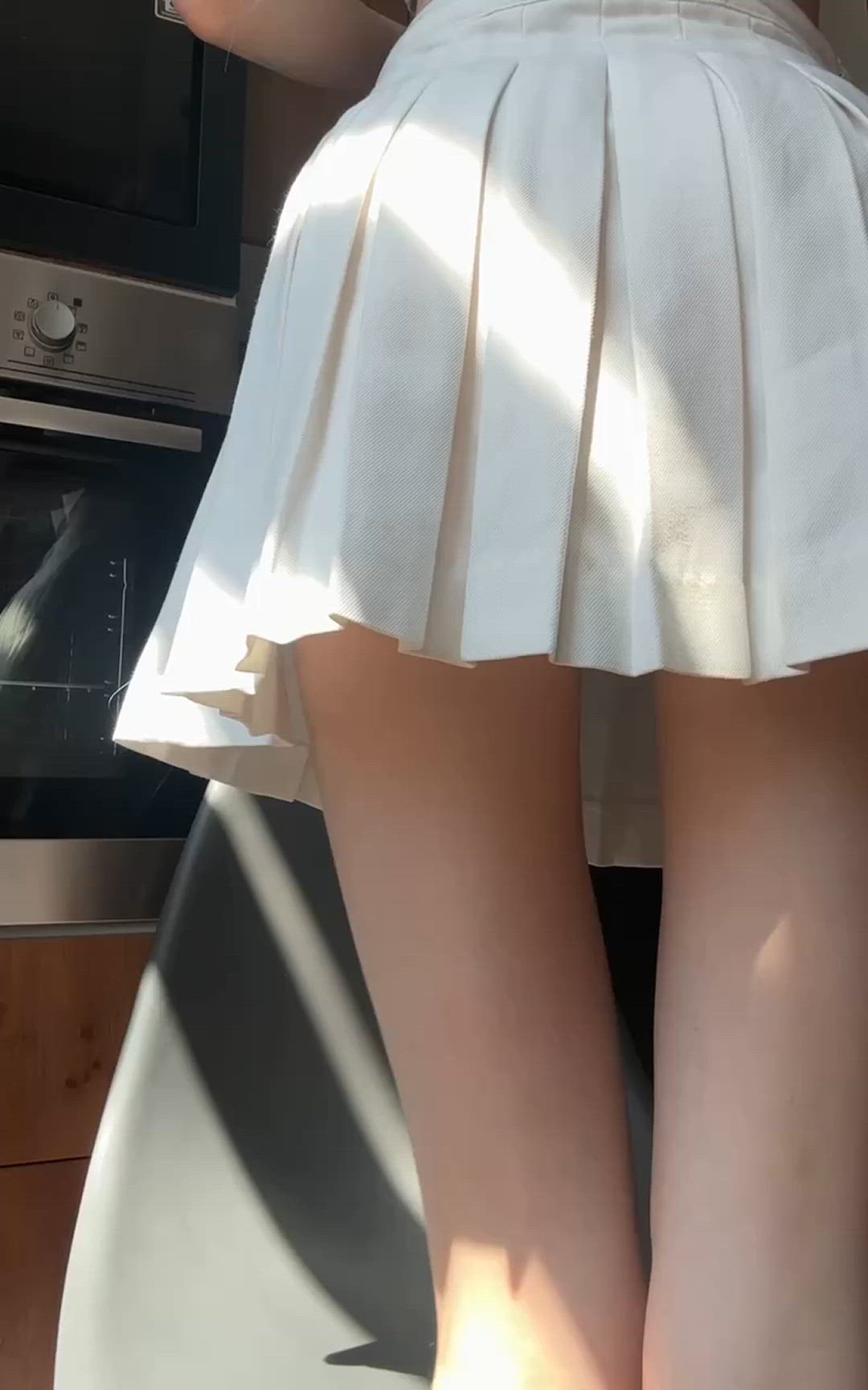 What would you call a girl who never wears panties under her skirt