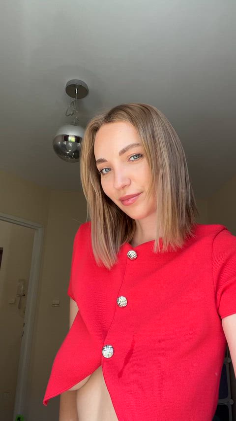 Amateur Big Tits Blonde Boobs NSFW OnlyFans Pussy Solo Tease TikTok Porn GIF by kirablaze25