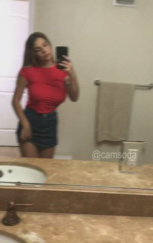 Ass Bathroom Big Tits Boobs Gabbie Carter Masturbating Selfie Teen Tits Porn GIF by camsoda