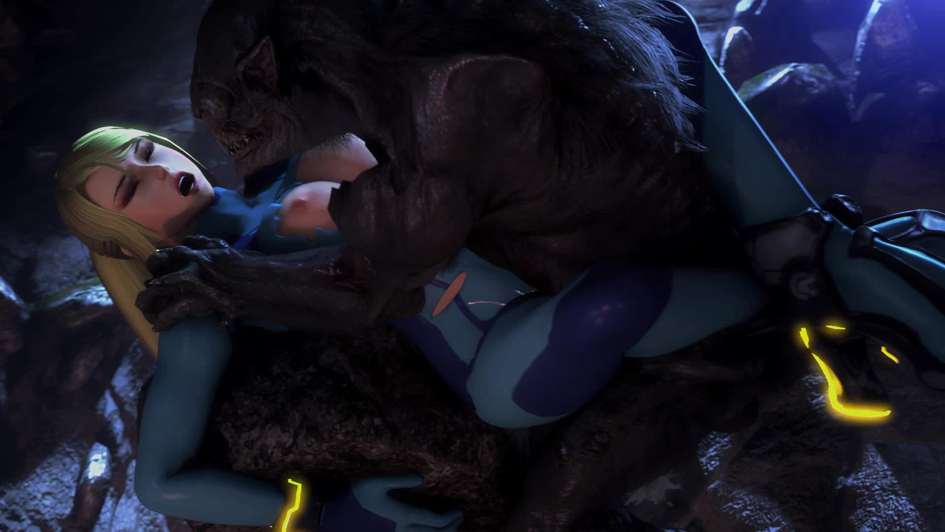 Samus encounters an alien planets wildlife