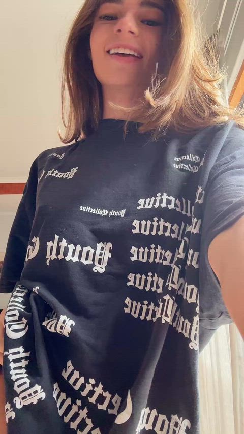 baggy shirt didnt do too much to stop me from showing them off