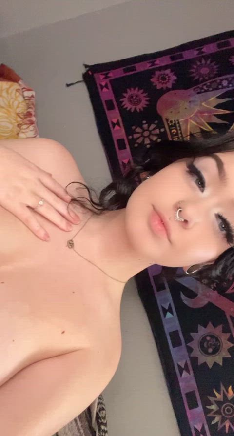 Been feeling cute since I got my tits pierced