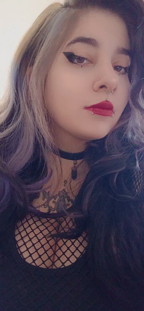 Alt Amateur Big Tits Cleavage Fishnet Goth Latina OnlyFans Raven Tits Porn GIF by raven.roth