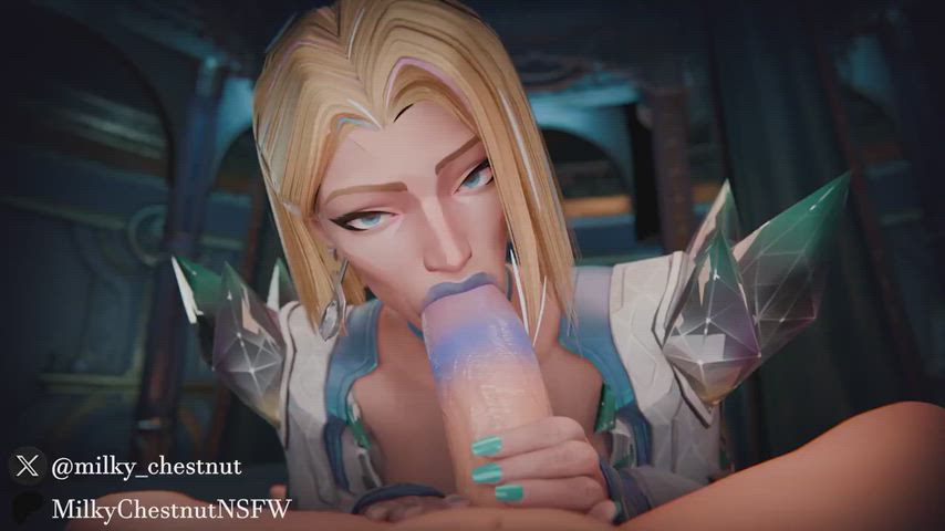 Emma Frost leaving lipstick marks behind (MilkychestnutNSFW) [Marvel Rivals]