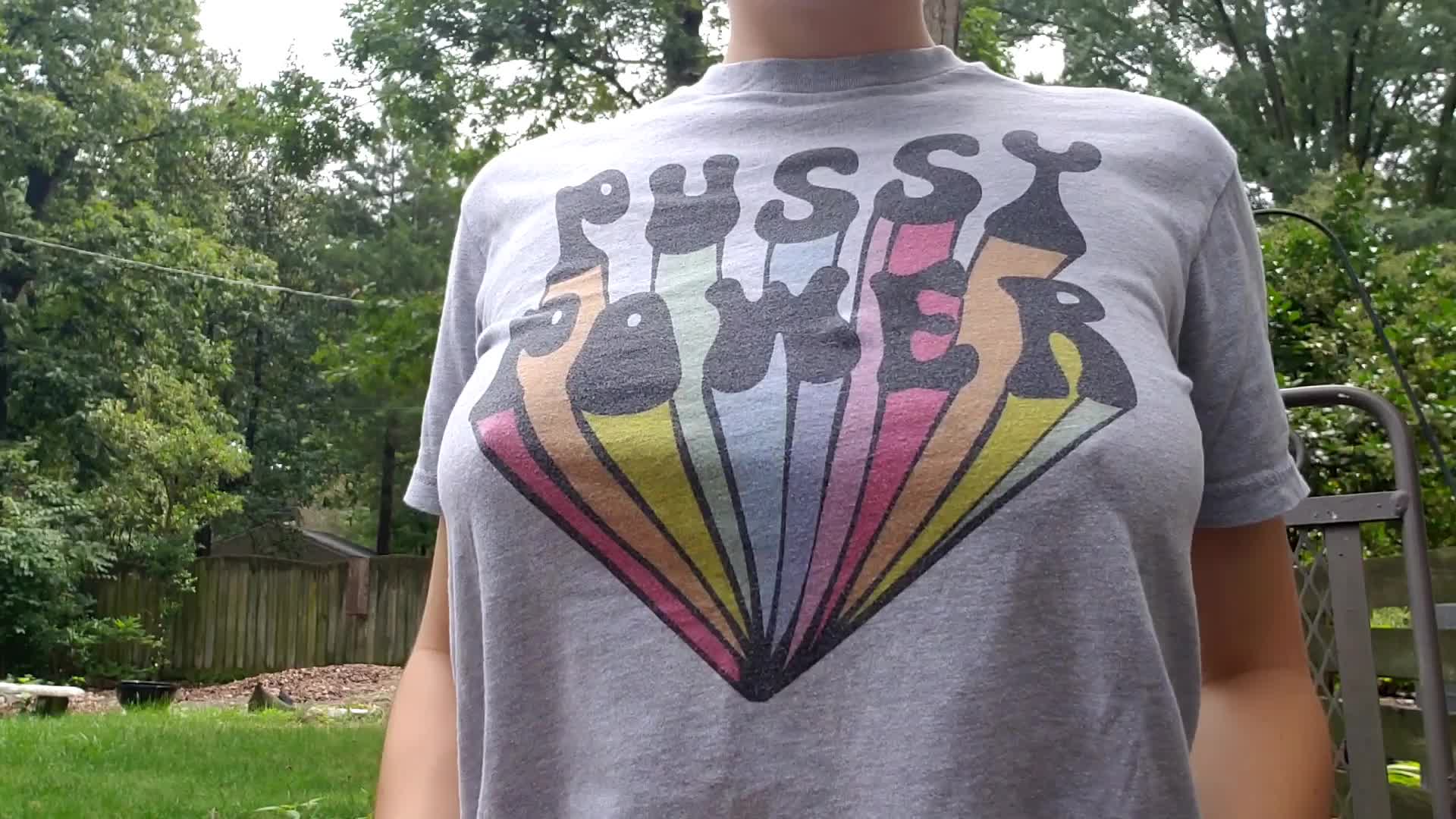 My sister almost caught me playing with my titties outside 🤭 Luckily she didn't see anything, or she would've been jealous that my tits are bigger