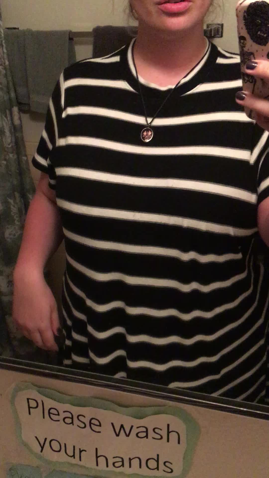 Love wearing dresses to work because it's easier to do this!