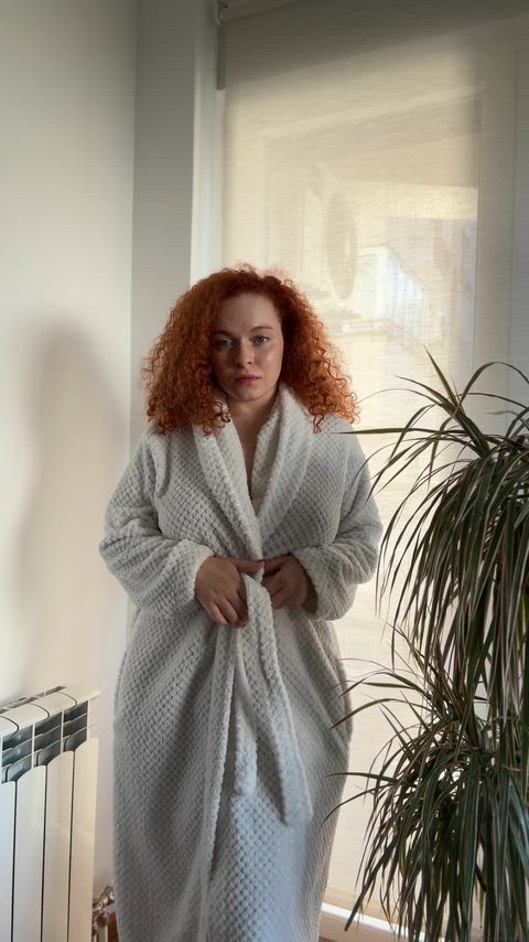 Looking better with the bathrobe on or off? F23