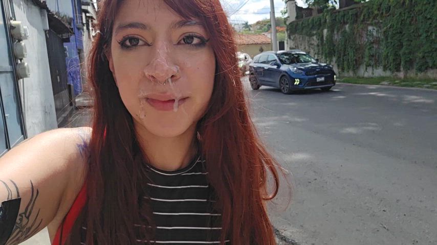 Cumwalk after getting a tattoo