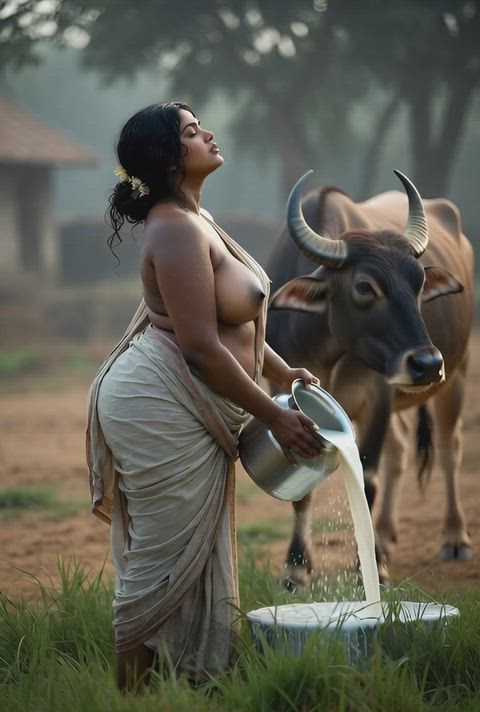 Doodh ki Dhar Dekh kar Bhabhi ka Control Gaya or Garam Gaand Bahar aa Gai 🔥🍑