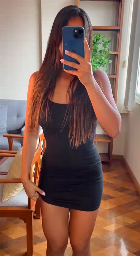 This dress is coming up baby!