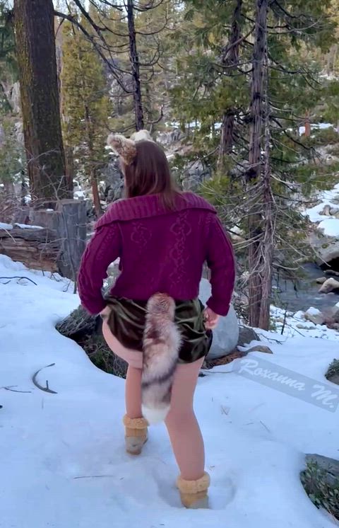 You stumble on a chubby, flirty little foxgirl in the woods. She beckons you to follow her... what do you do?