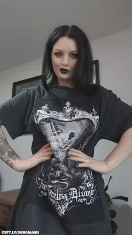 Amateur Areolas Boobs Goth MILF Tattoo Tits Titty Drop Porn GIF by duromami