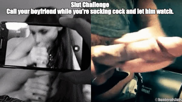 Slut Challenge: FaceTime blowjob