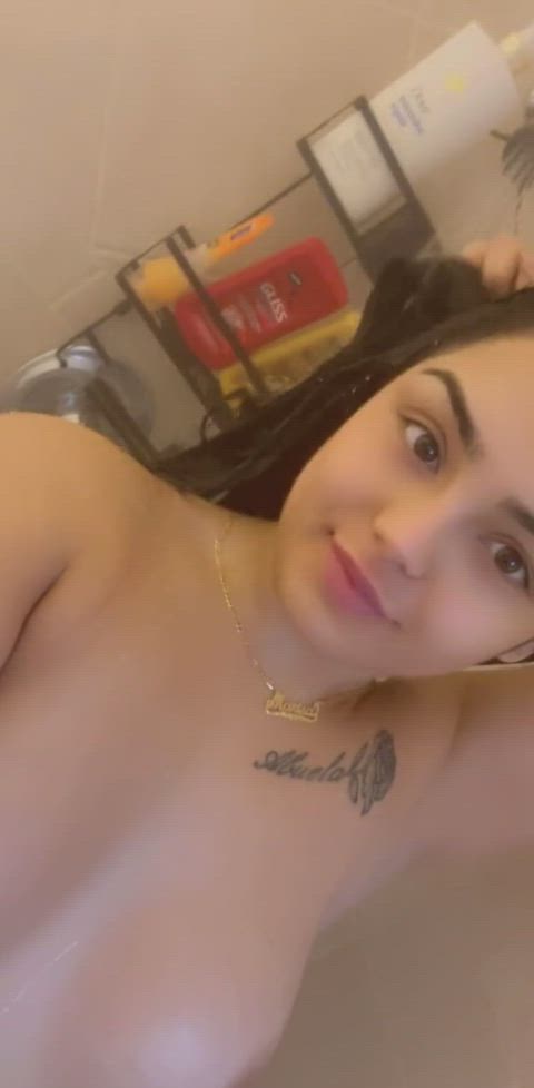 Join me in my bath and help me clean all my holes with your tongue