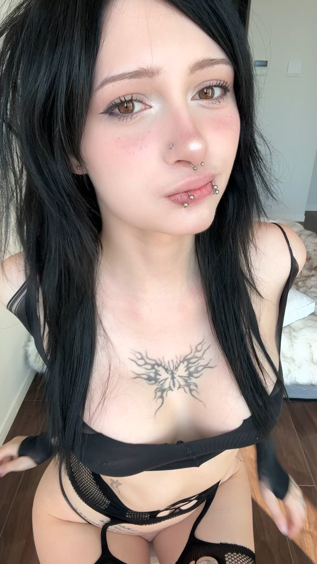 Amateur, Babe, Goth, Nipple Piercing, Petite, Sexy