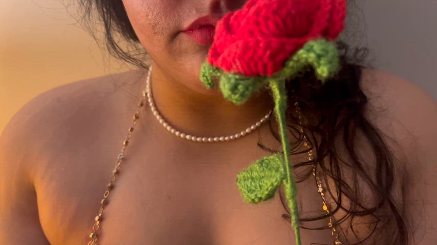 (Couple) Imagine your cock on my wife instead of the rose