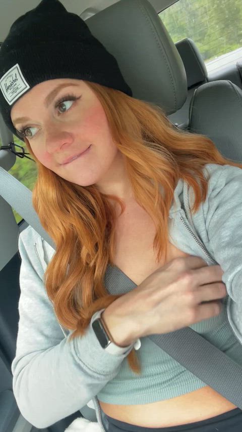 Flashing my titties at the soccer team