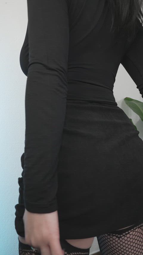 Look what I hide under my black dress