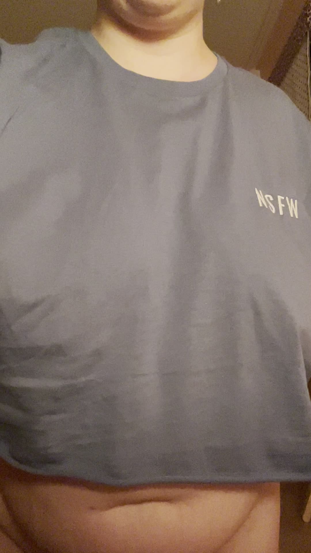 A NSFW G-cup drop, just like the shirt advertises 😏