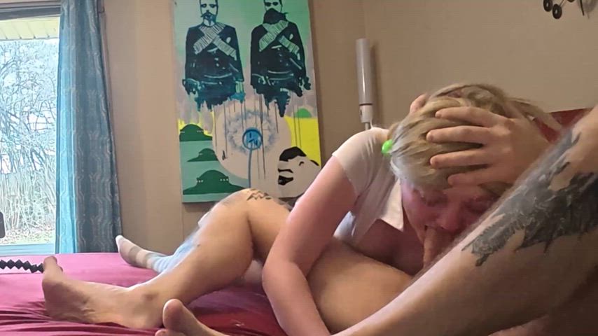 Insane gawking for this blonde 18yo doing first ever content!