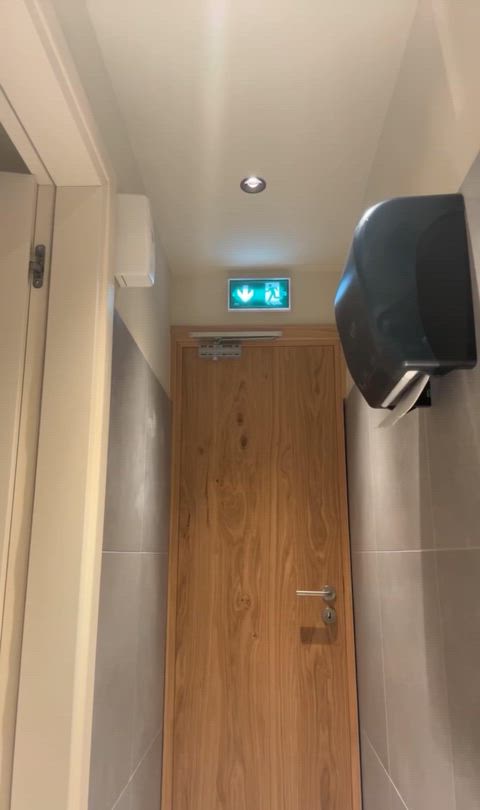 Got a little naughty in the public bathroom at college