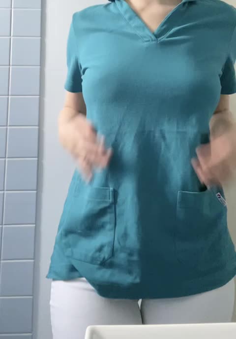 A “little” tit drop at the hospital. Hope you don’t mind that I’m only 18. 😇