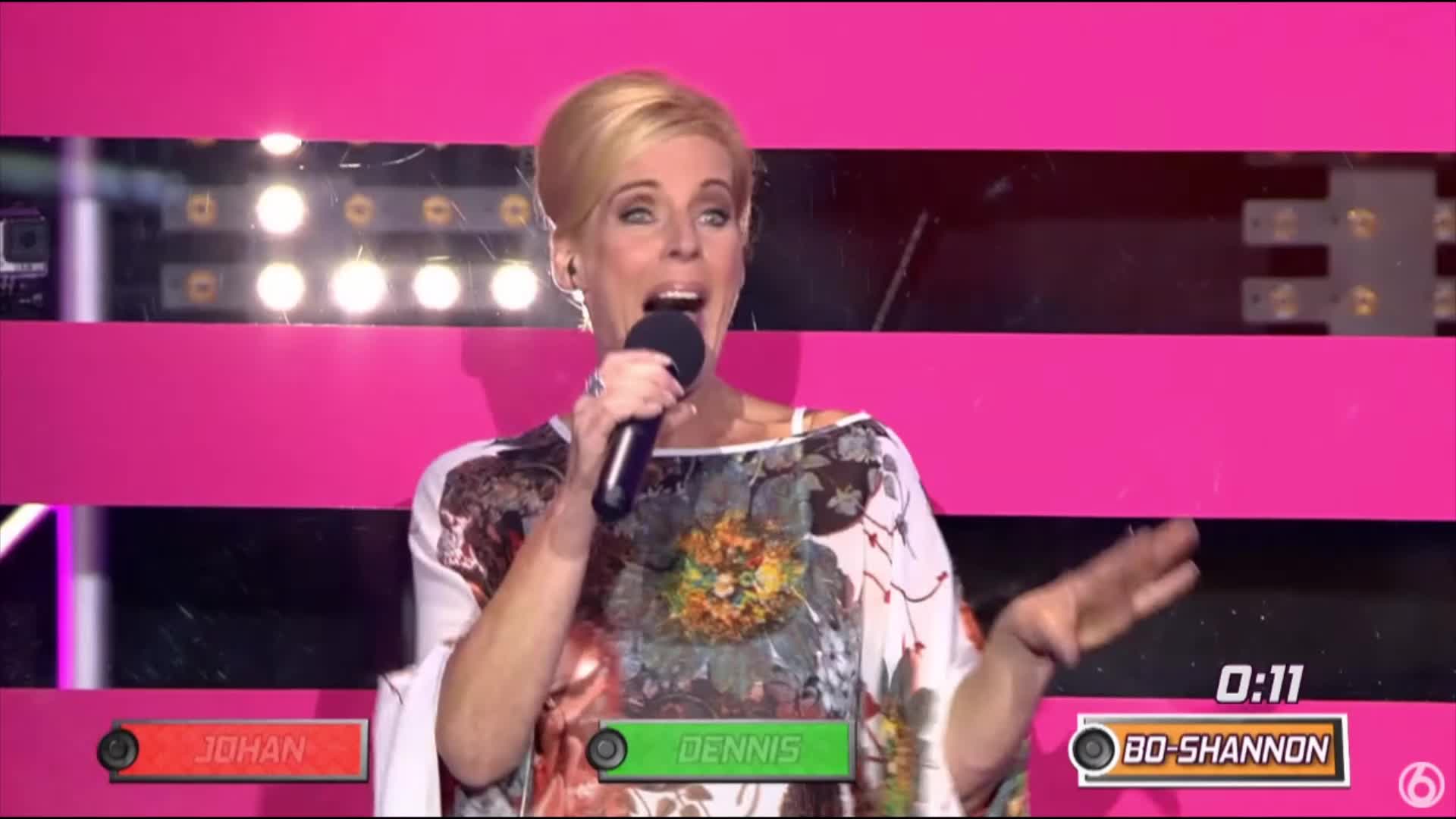 Game show contestants catapulted with giant sheet cakes