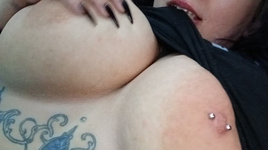 Alt Big Tits Boobs Goth Latina Nipple Play Nipples Pierced Tits Porn GIF by raven.roth