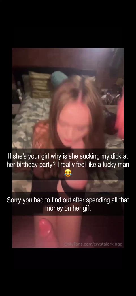 its not cheating if its her birthday, its just a present